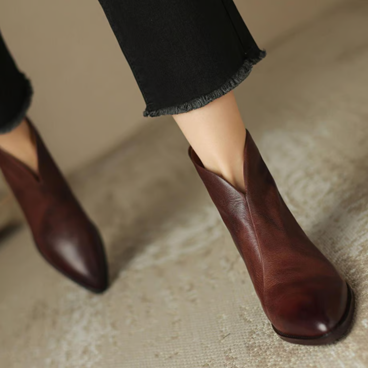 Santino™ | Luxury Ankle Boots with Low Heel