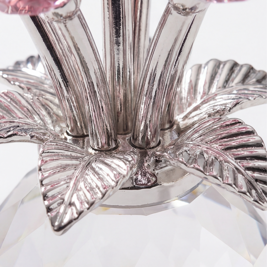 Lumirose – Crystal Rose Bouquet with Vase