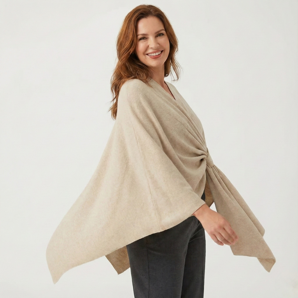 Aurelyn – Crossover Knit Wrap Shawl