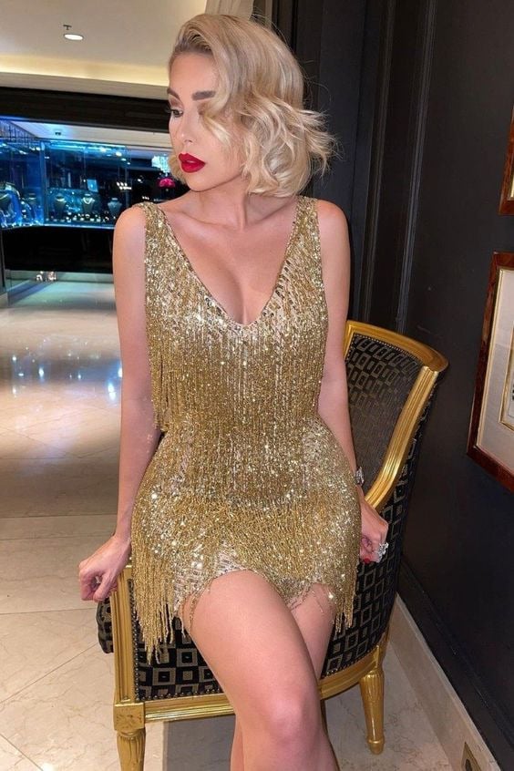 Fringella™ | Elegant Fringe Party Dress