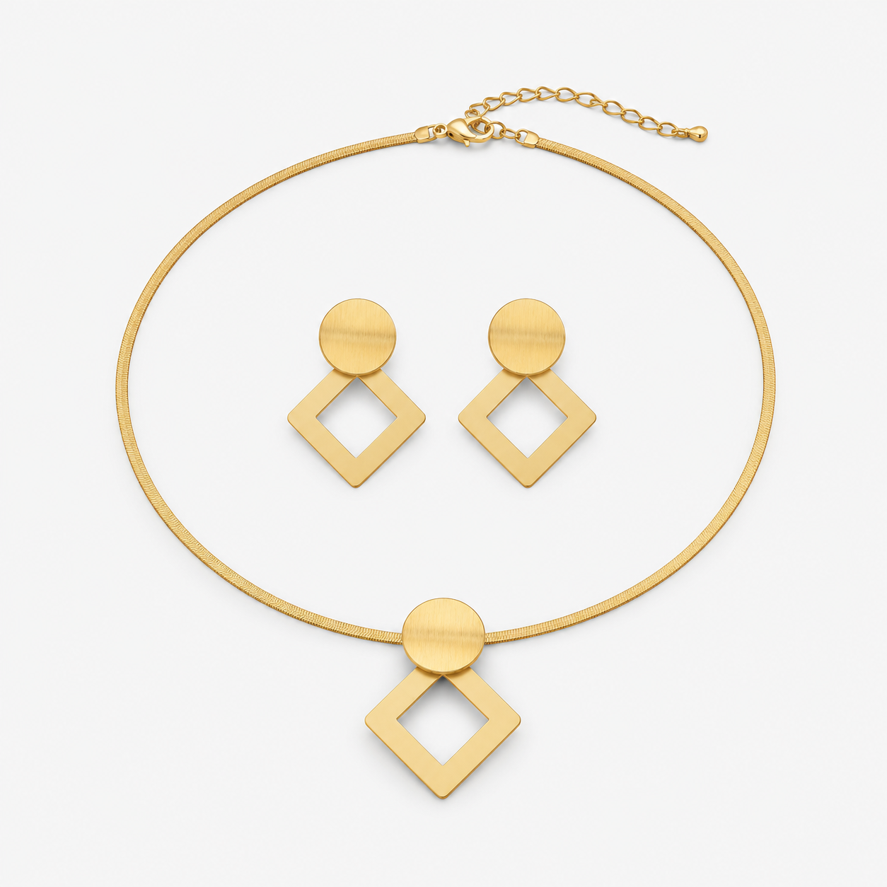 Aurelia – Textured Necklace and Earring Set