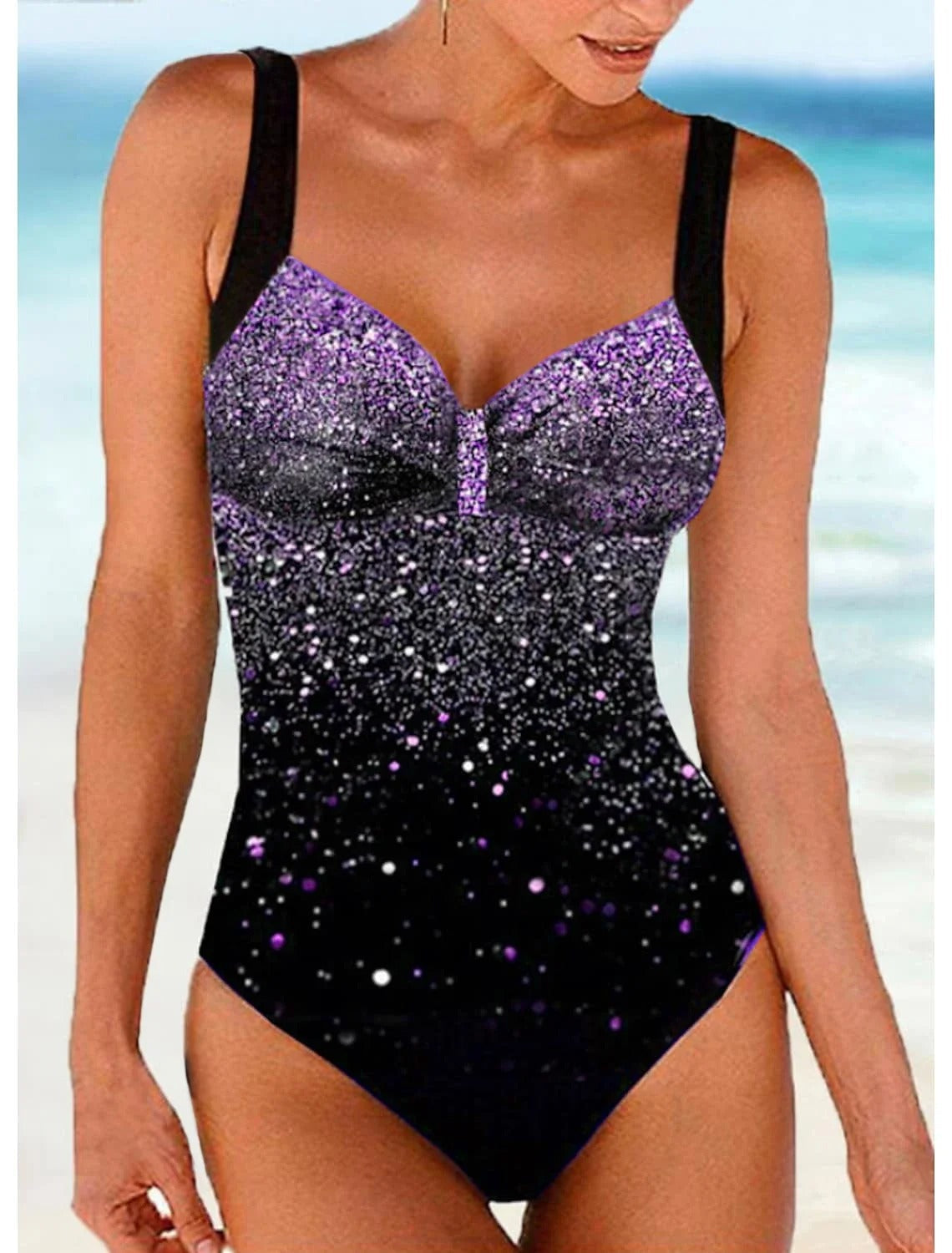 LolaBeach - Sequin Printed Swimsuit