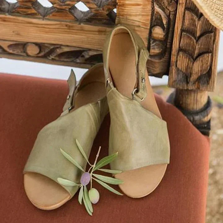 MINIMAL OLIVE SANDALS