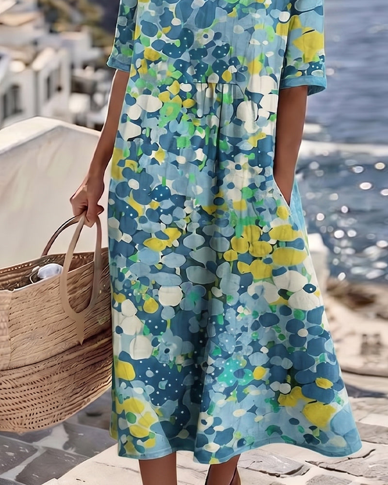 Relaxed Fit Printed Dress