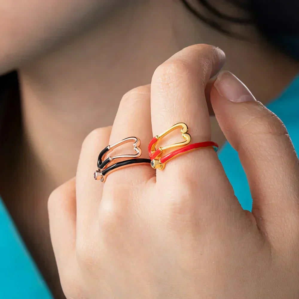 Ophelia™ | Heart Stethoscope Ring
