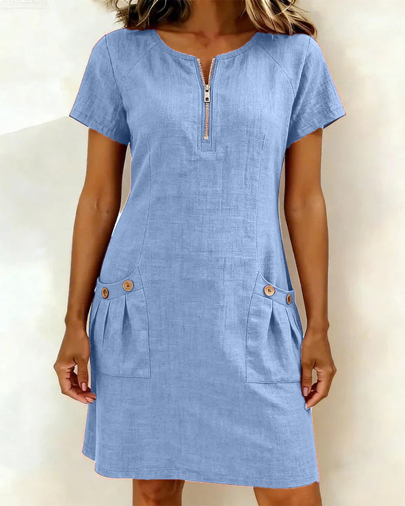 Elenia™ | Casual Zipper Dress