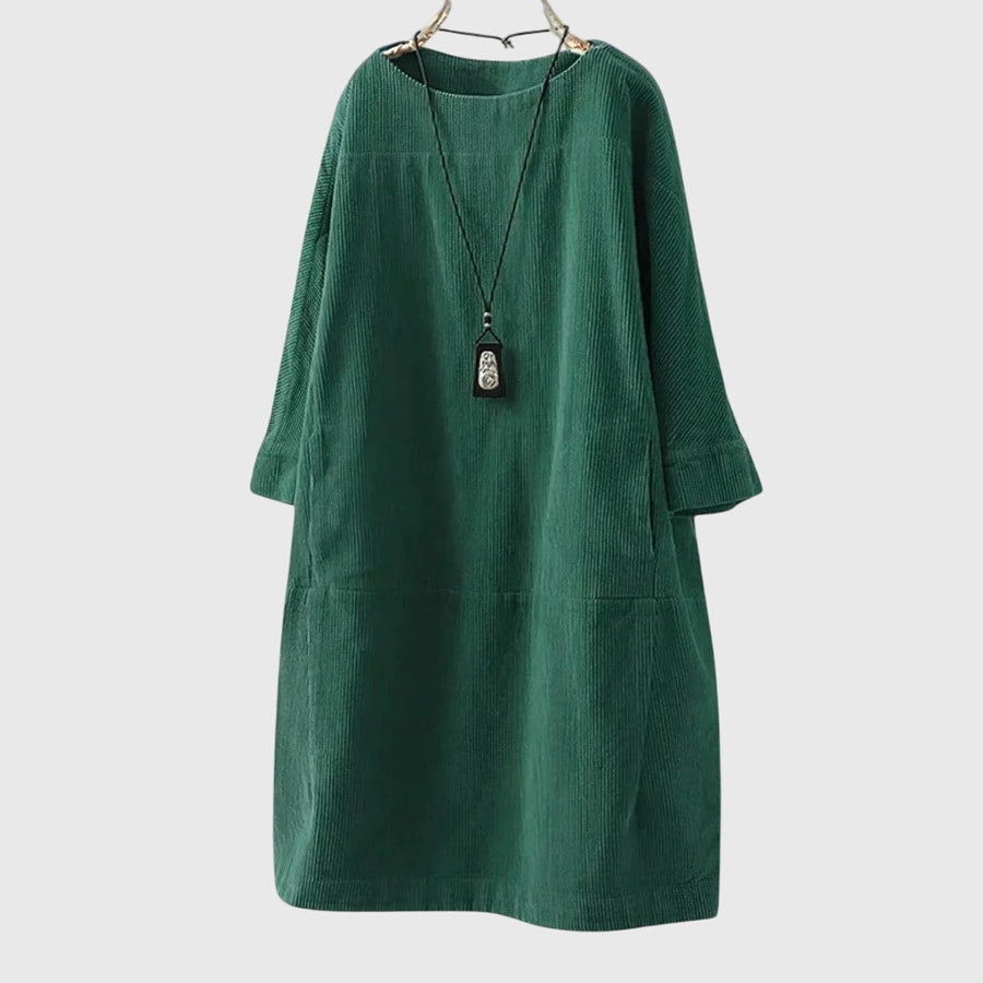 Grace | Relaxed Corduroy Midi Dress