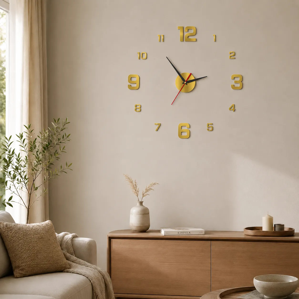 Halovana – Glow-in-the-Dark DIY Wall Clock, Frameless 3D Modern Home Decor