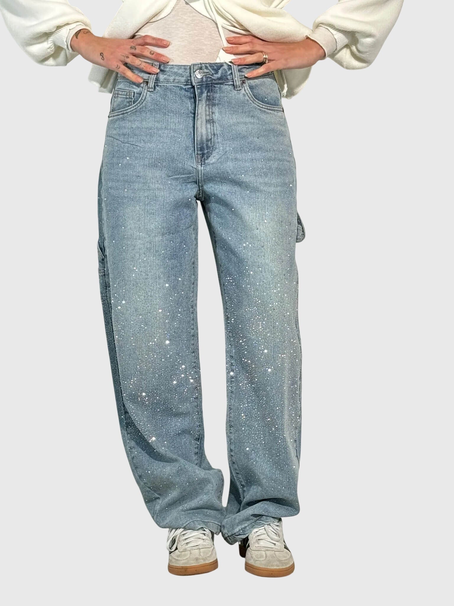 Kimberly | Women’s Sparkle Diamond Denim Pants