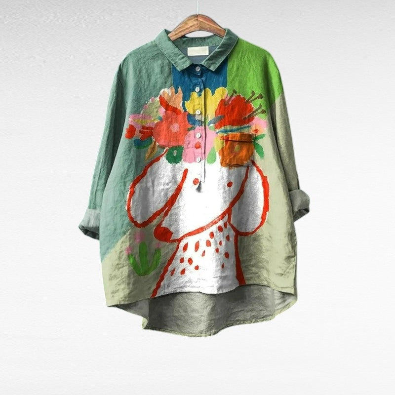 Aurélie | Elegant Summer Linen Blouse