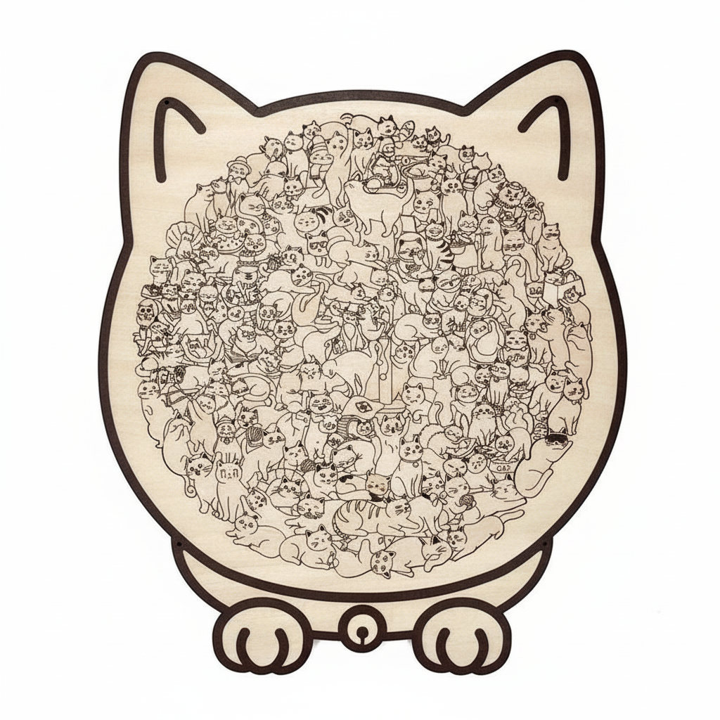 Felina - Decorative Wooden Cat Puzzle