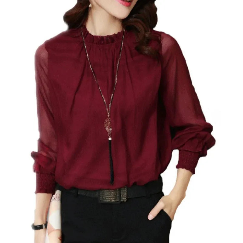 Brooklyn | Women Elegant Long Sleeve Ruffle Blouse