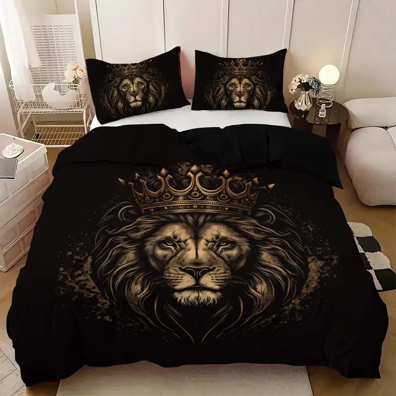 Dreamvera – Safari Lion Bedding Set, Duvet Cover & Pillowcases
