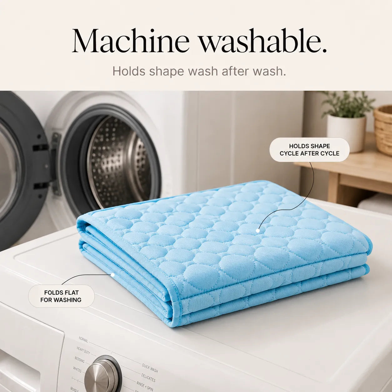 Coolabee – Cooling Mat for Dogs & Cats, No-Freeze Washable Pet Pad
