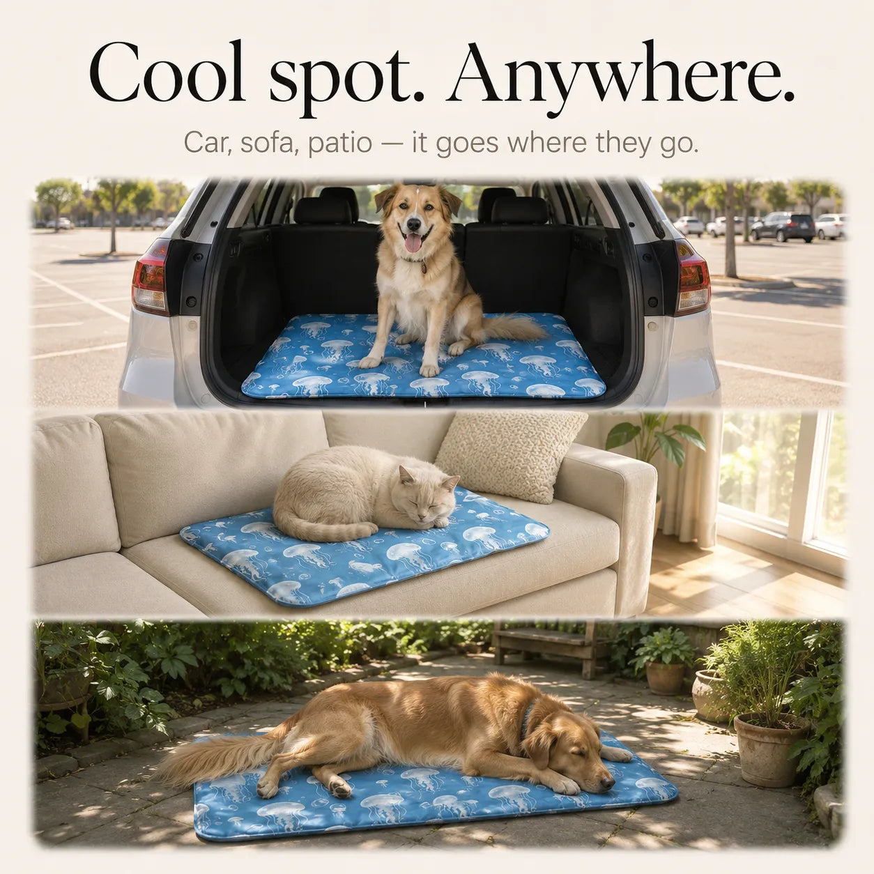 Coolpaw – Waterproof Summer Cooling Mat for Dogs and Cats