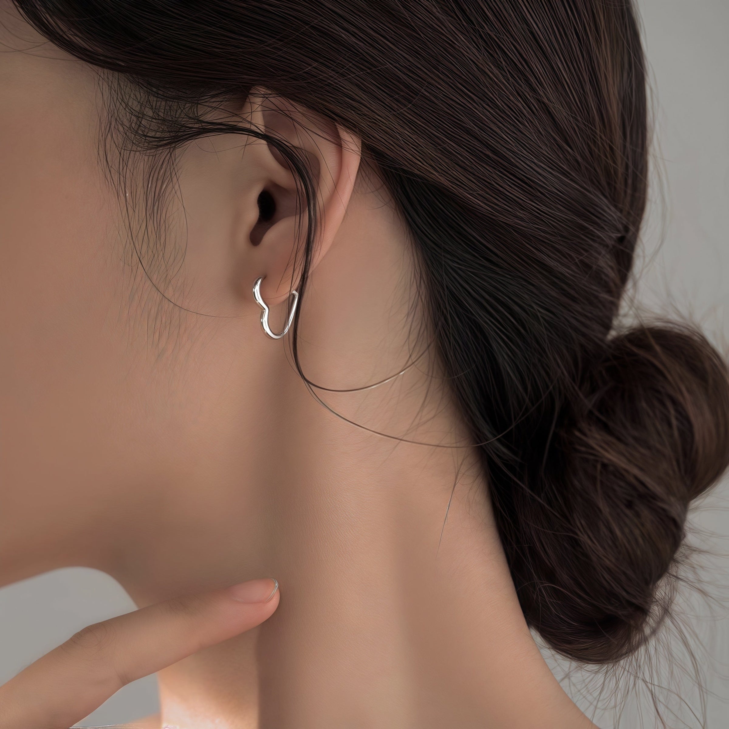 Golden Heart Stainless Steel Earrings