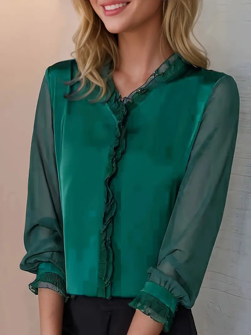 Brooklyn | Women Elegant Long Sleeve Ruffle Blouse