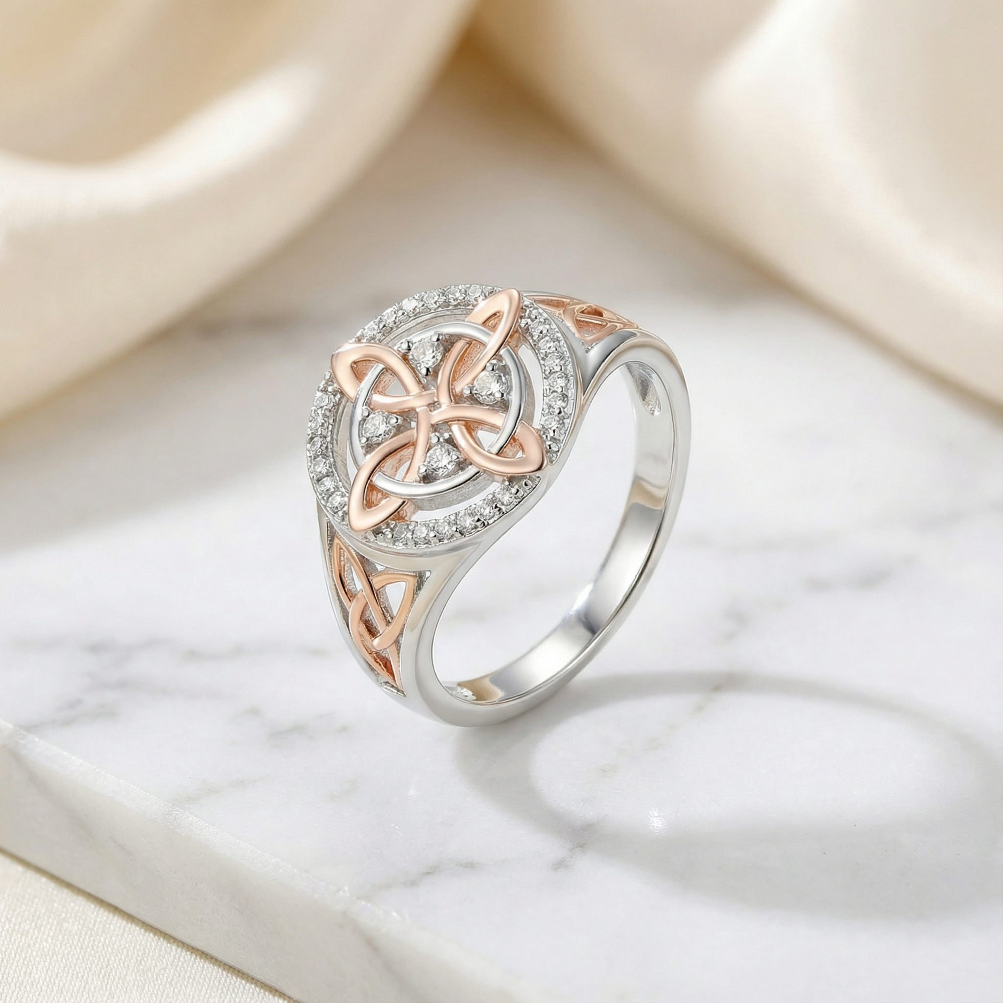 Keltara Two Tone Celtic Protection Ring