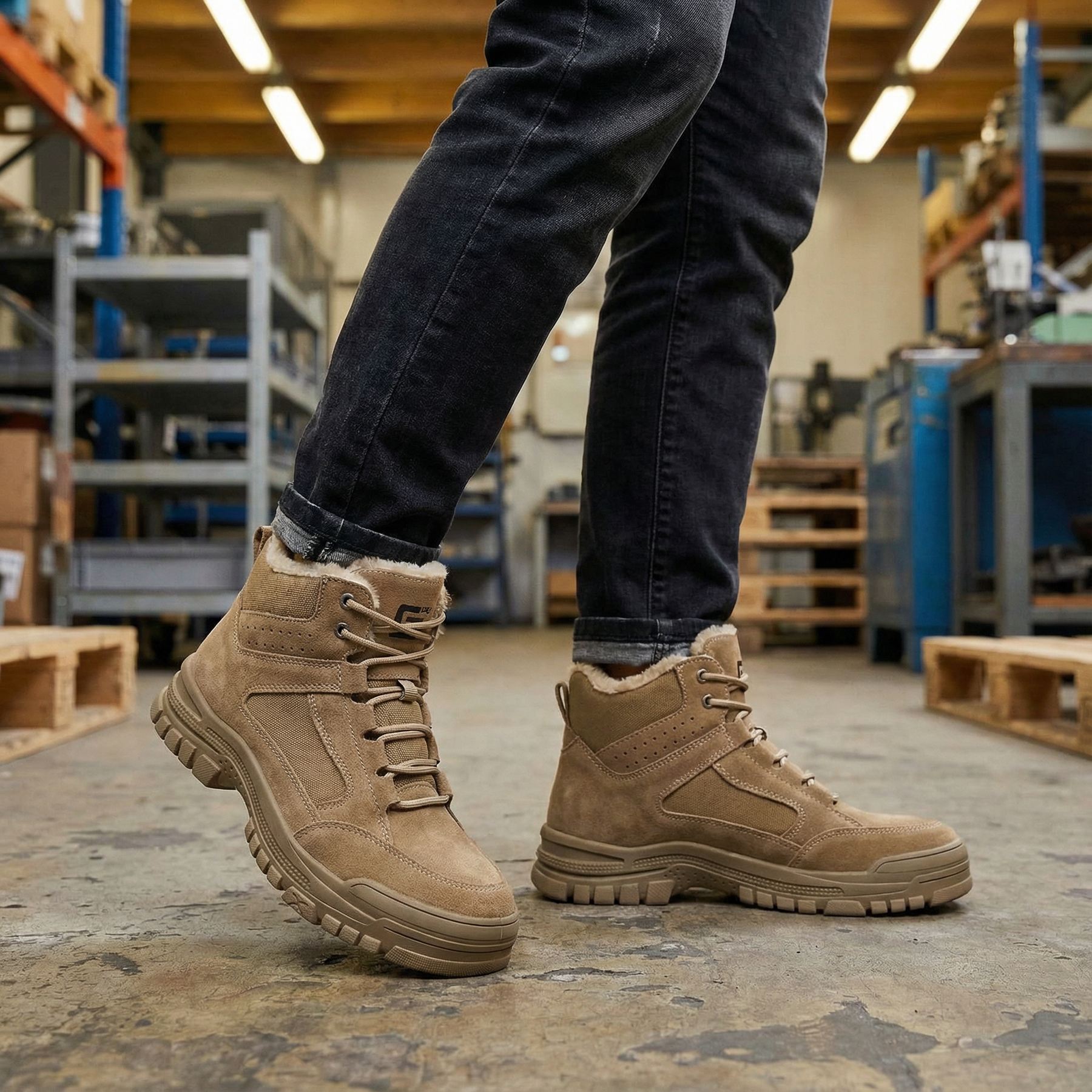 Ironwarm - Fur-Lined Steel Toe Work Boots
