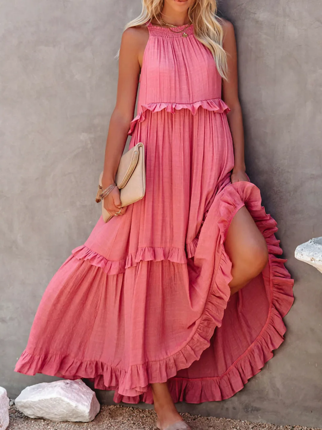 Mabel | Ruffle Breeze Maxi Dress