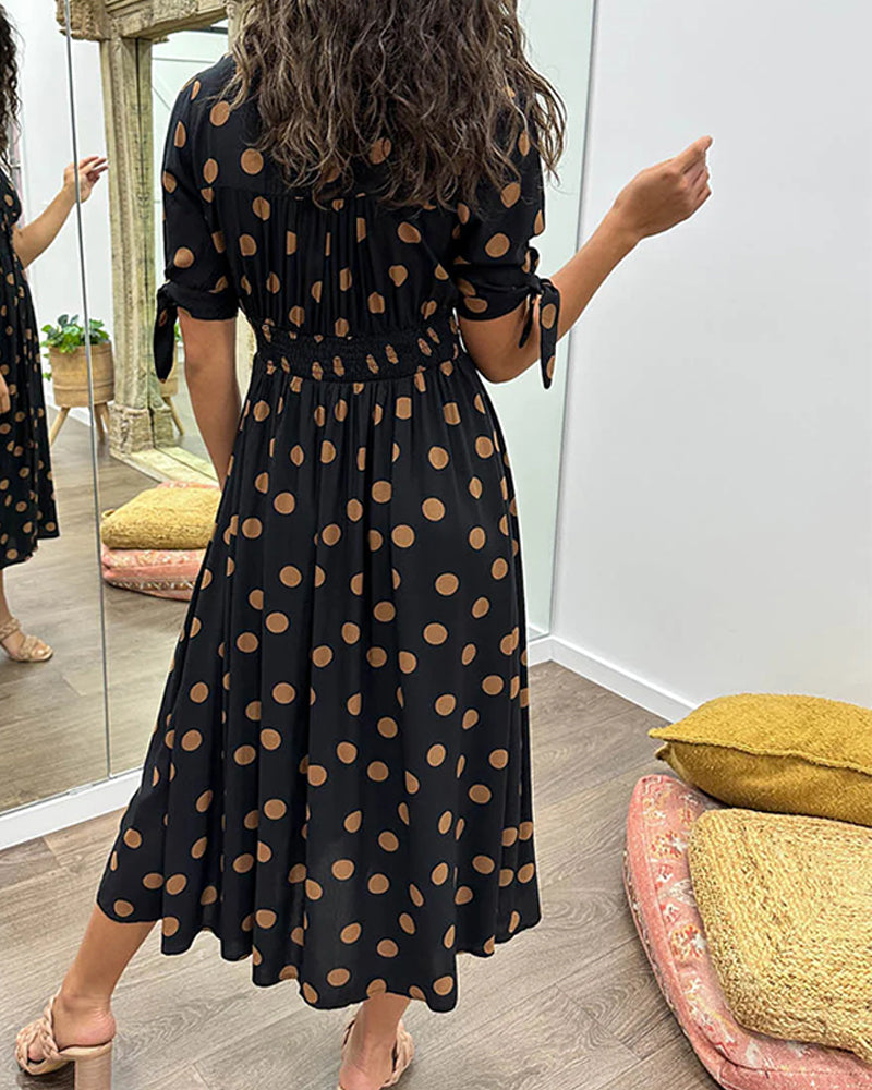 Maria | Button Polka Dot Dress