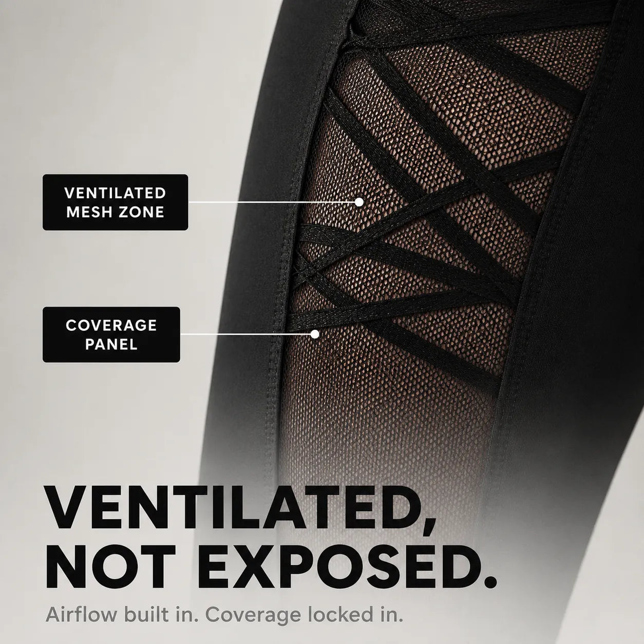Flexora – High Waist Mesh-like Side Capri Leggings with Phone Pocket