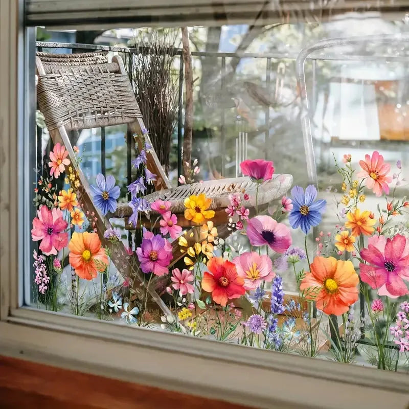 Florenza - Floral Window Stickers for a Spring Home Refresh (2+1 Free)