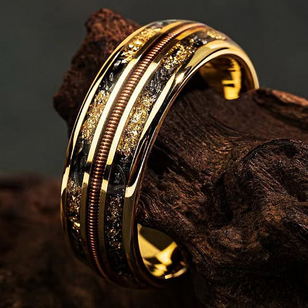 Vintage Royal Engraved Gold Men's Ring