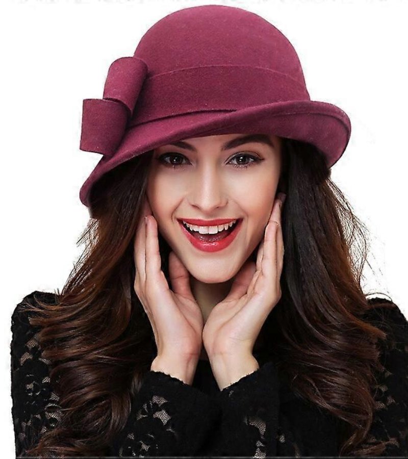 Klaver - Vintage Felt Hat with Side Bow