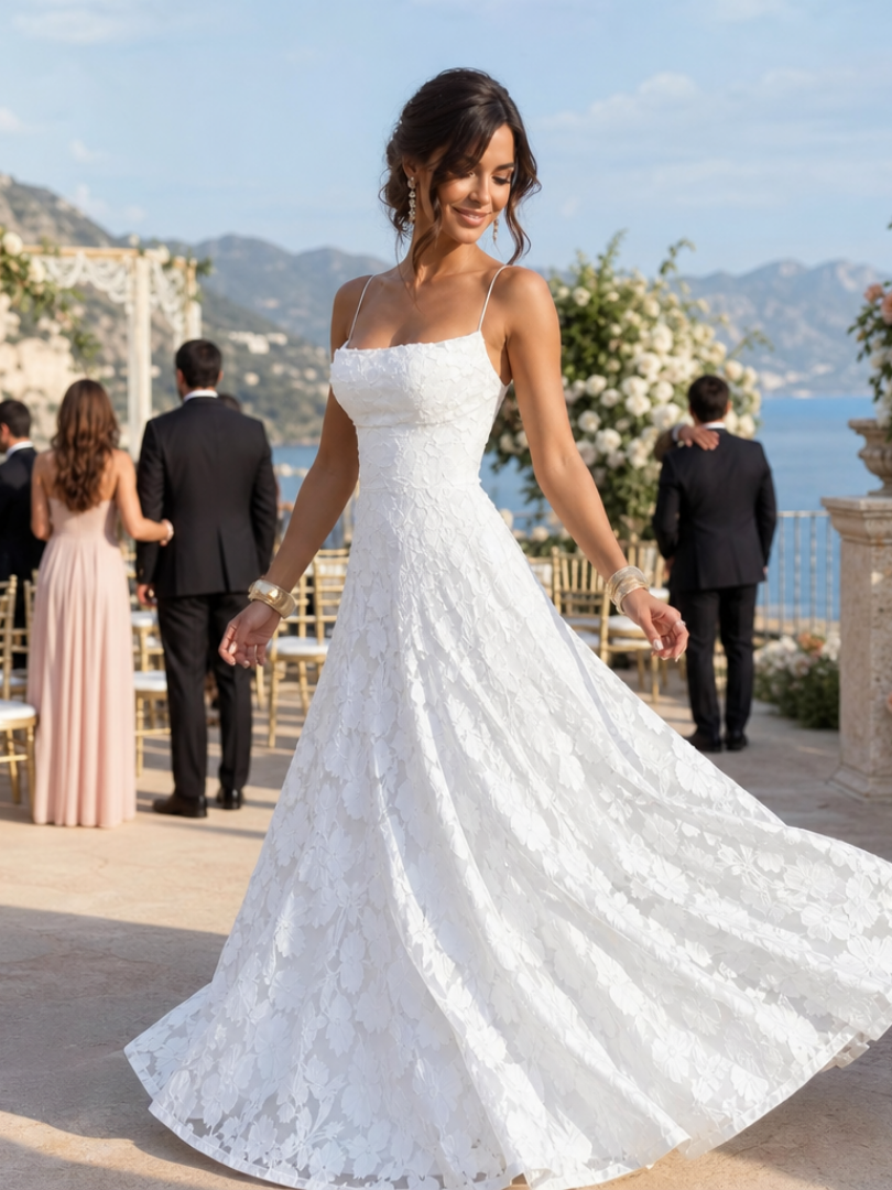 Valenne | Spaghetti Strap Full Lace Maxi Dress