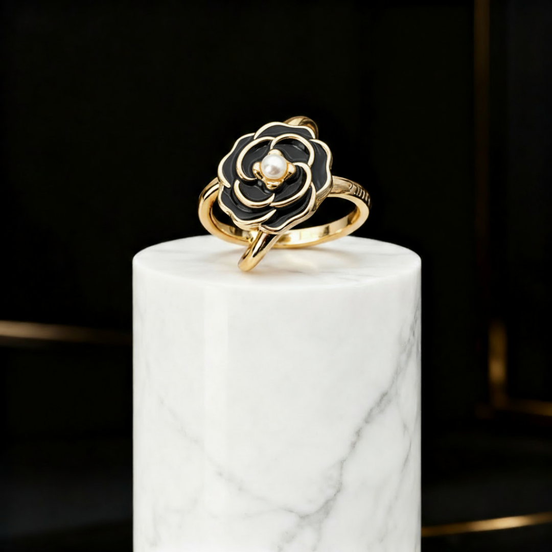 Camellune – Crystal Flower Scarf Buckle