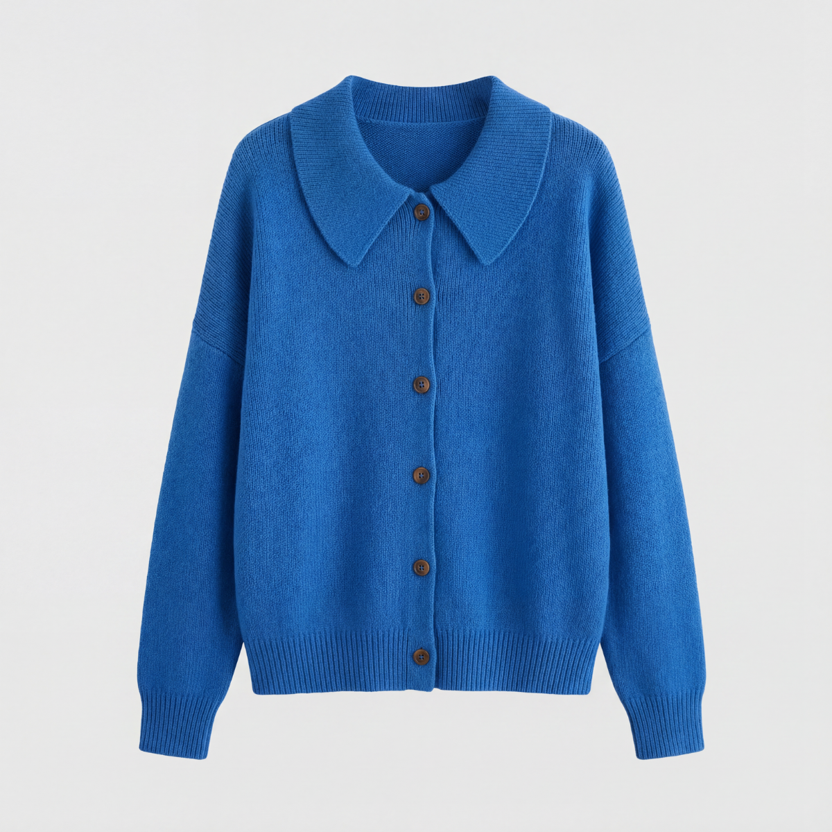 Collete – Women's Soft Knit Cardigan with Peter Pan Collar