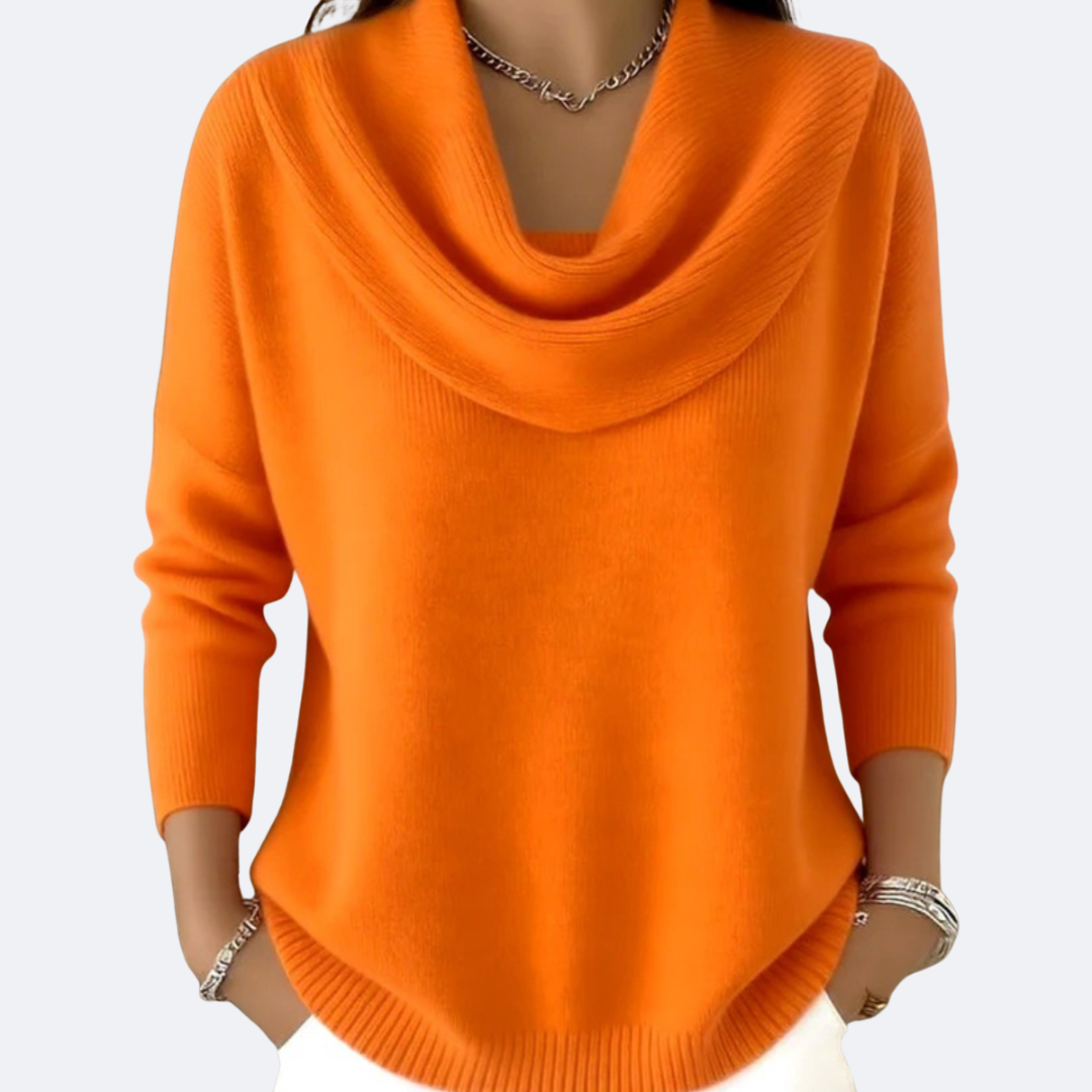 GIULIA - Cozy Ruffle Neck Sweater