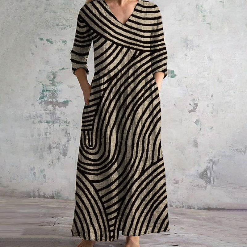 Kaida – Vintage Striped Dress