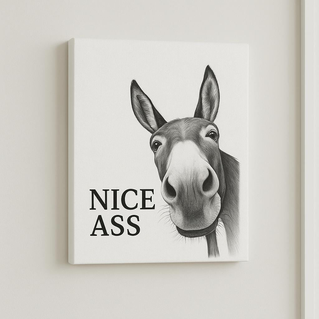Gigglery - Funny Donkey Bathroom Wall Art