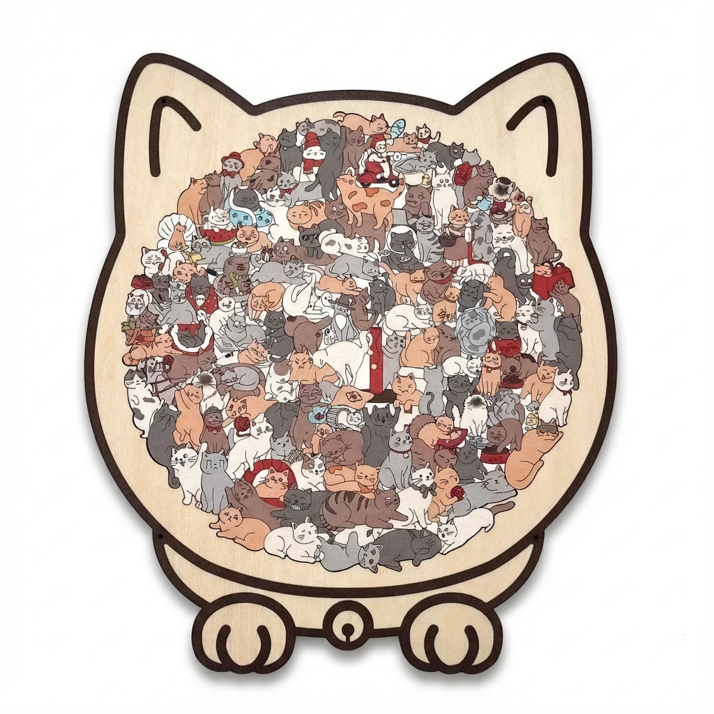 Felina - Decorative Wooden Cat Puzzle