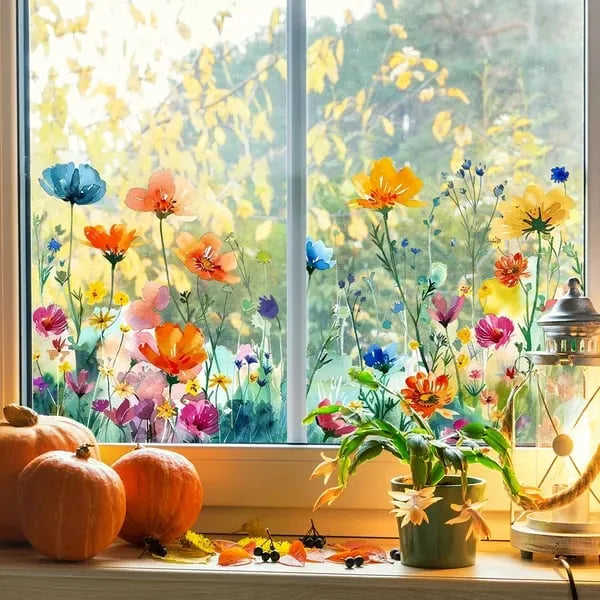 Florenza - Floral Window Stickers for a Spring Home Refresh (2+1 Free)
