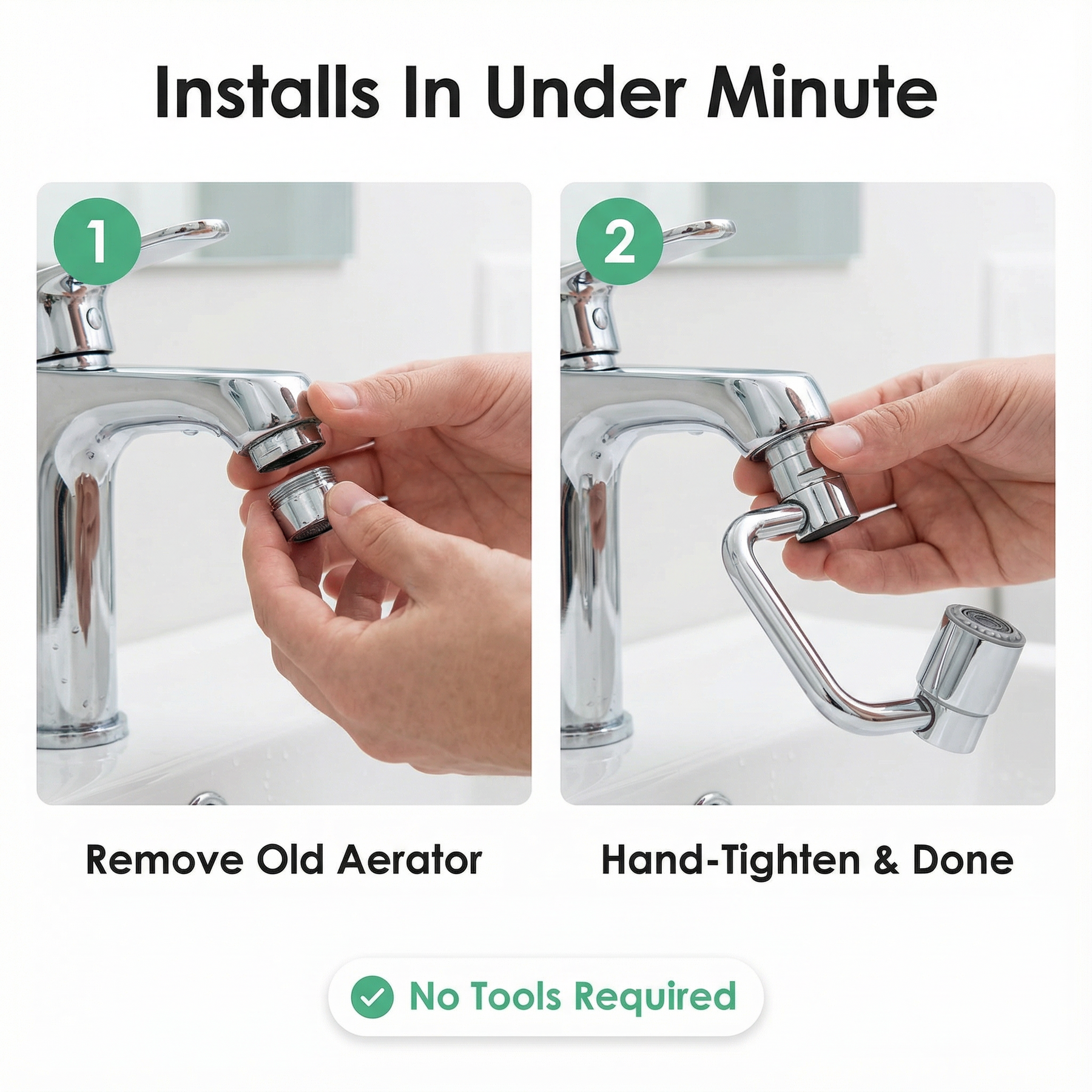 Flowreach 1080 Degree Swivel Faucet Extender
