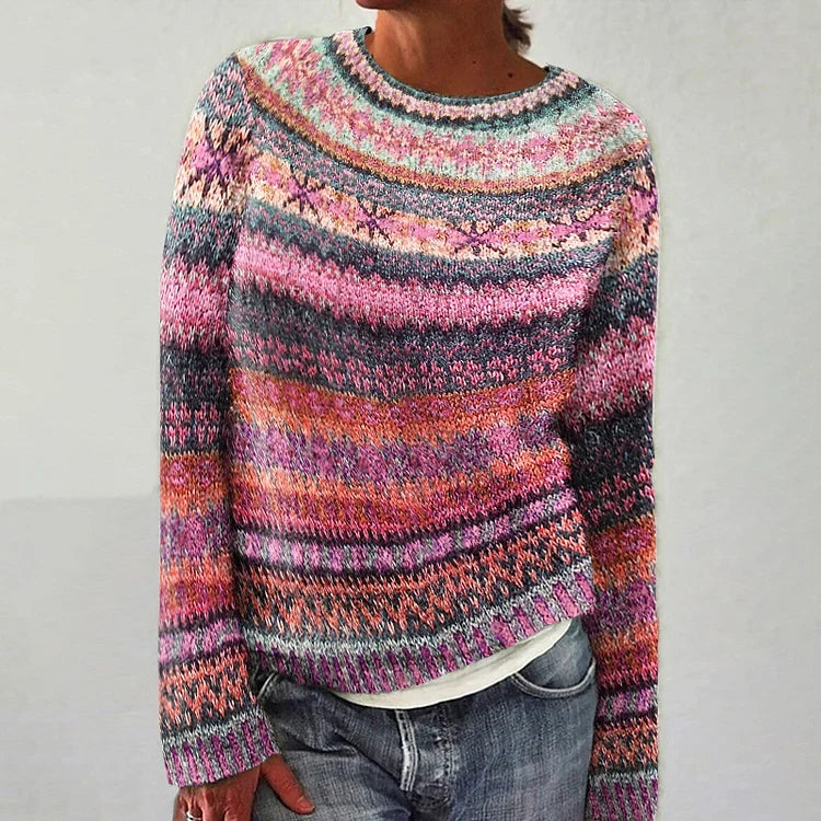 Danuta - Retro Scandinavian Knit Sweater