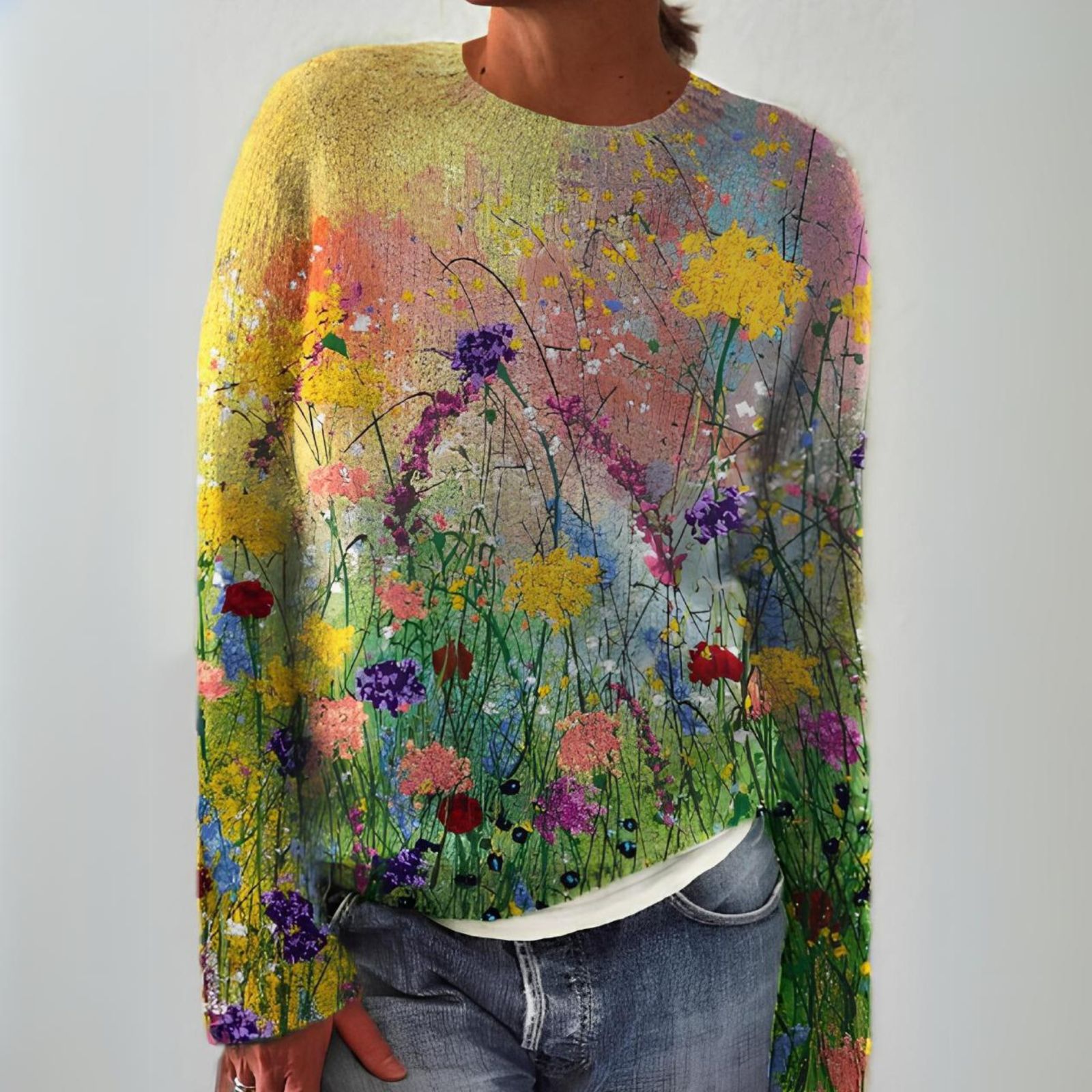 Małgorzata - Retro Scandinavian Knitted Sweater