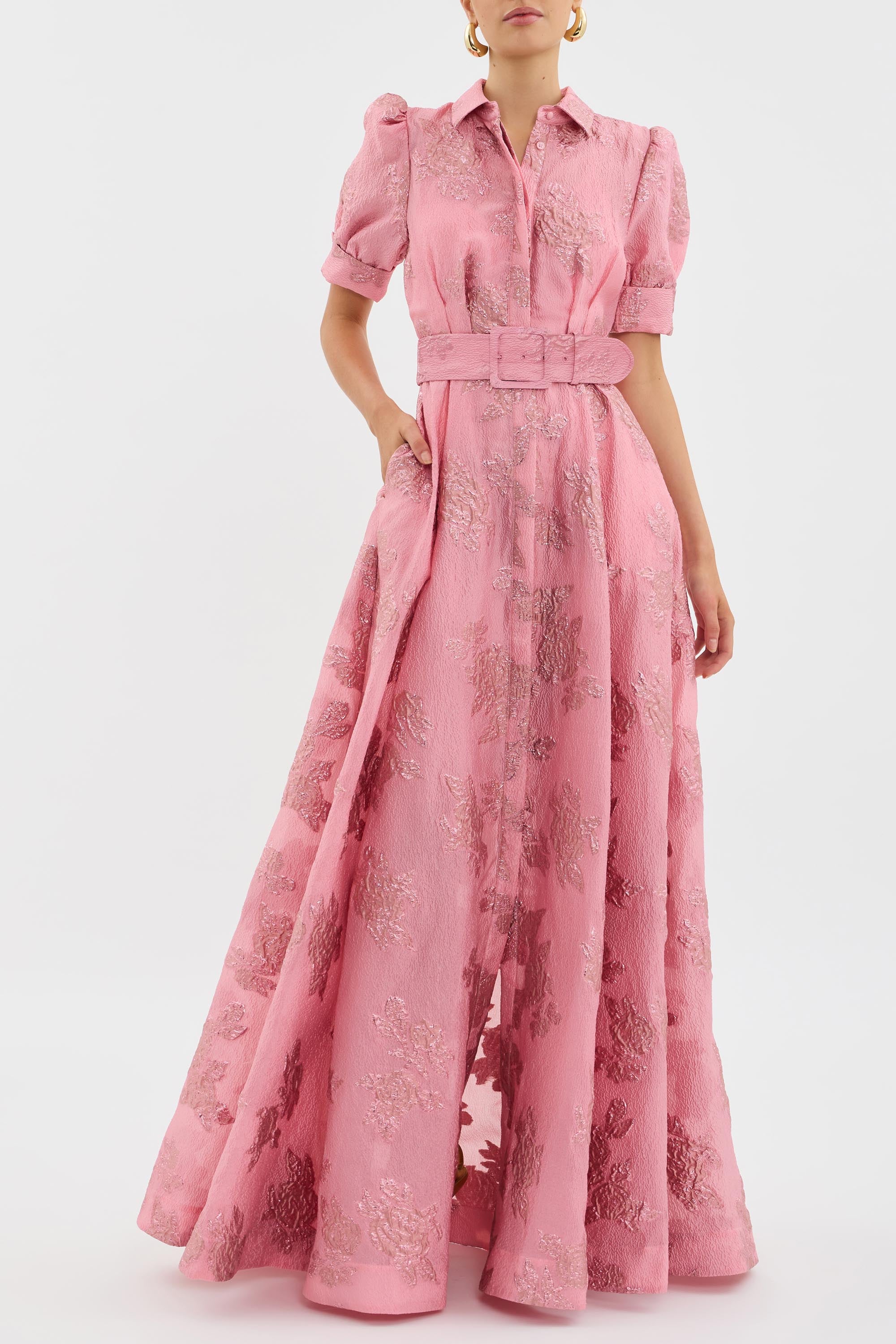 Anabella - Dress with Short Puffed Sleeves