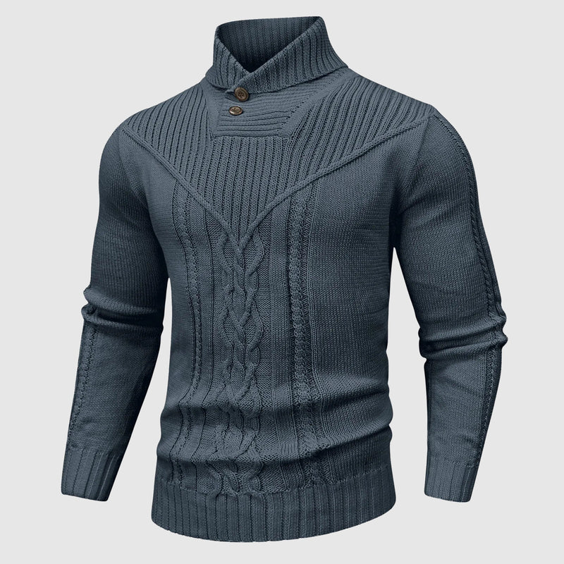 Gregorio - Knitted Swaeter With Shawl Collar