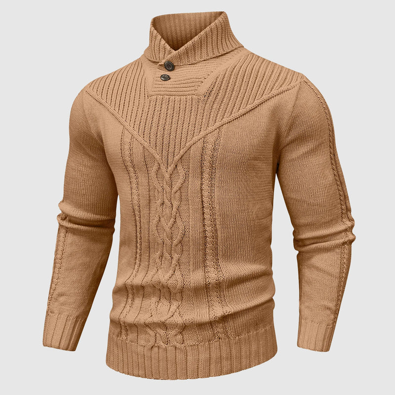 Gregorio - Knitted Swaeter With Shawl Collar