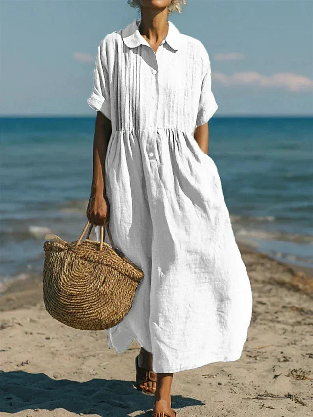 Alice™ | Cotton Button Shirt Dress
