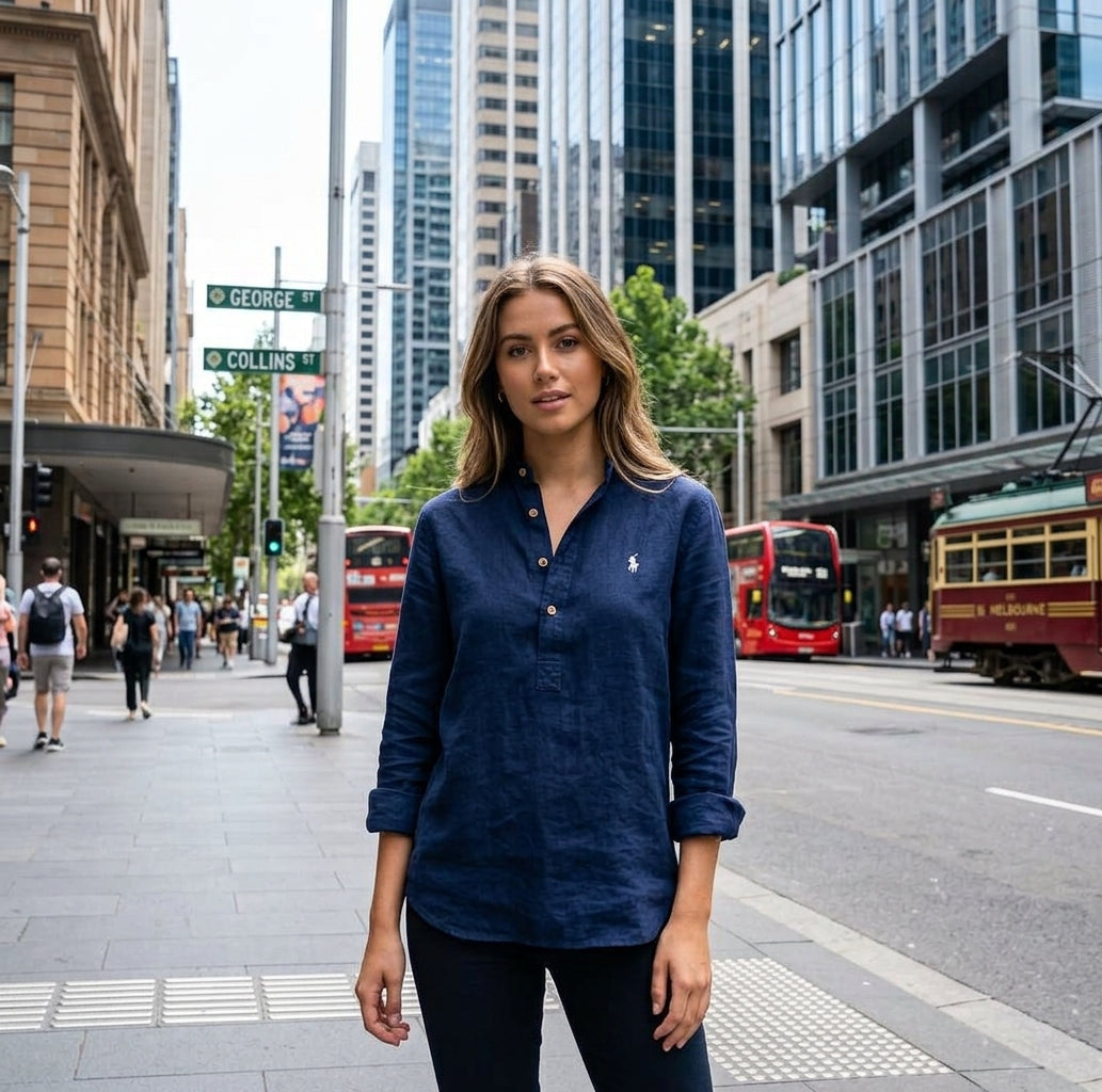 Kyoto™ | Linen Henley Shirt