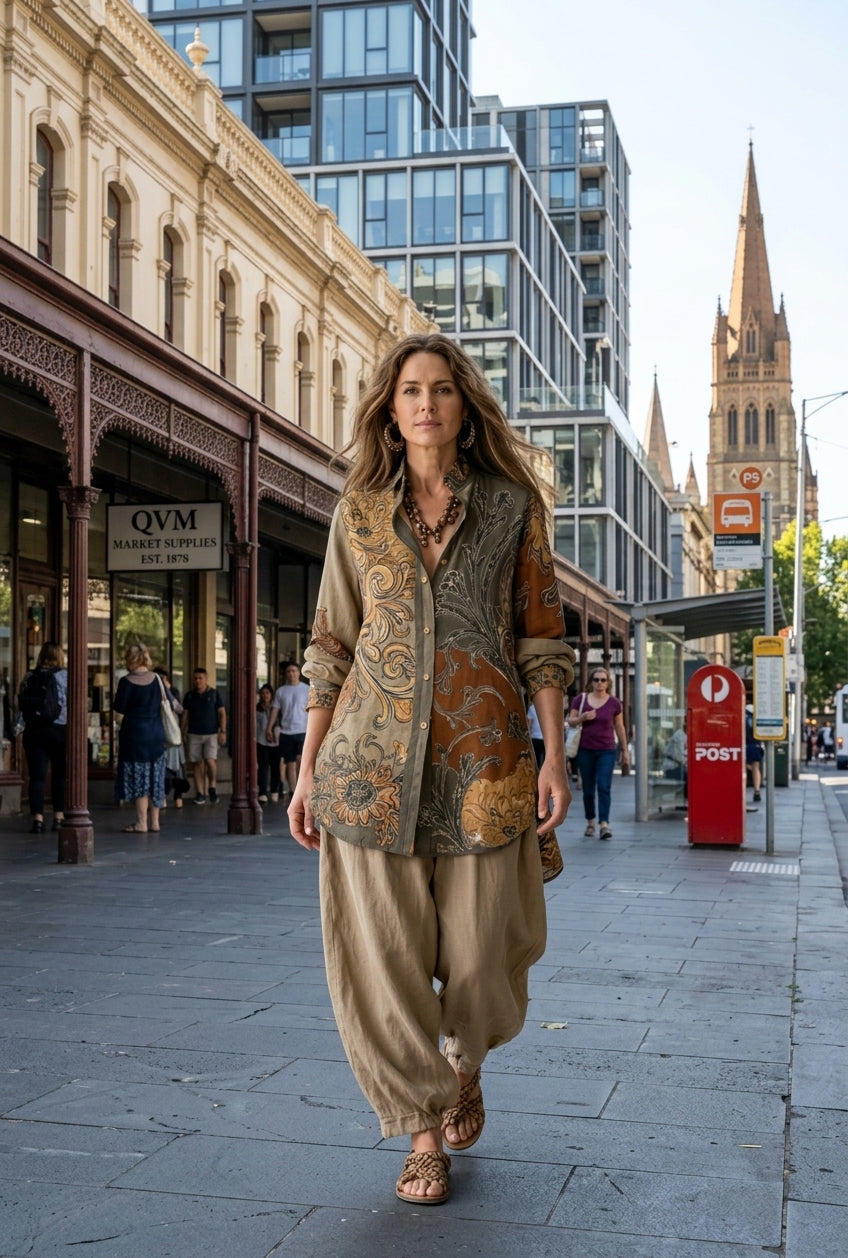 Laurienne - Breathable Shirt and Trousers Co-ord Set