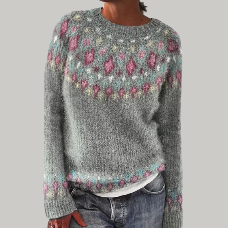 Mariola - Retro Scandinavian Knit Sweater