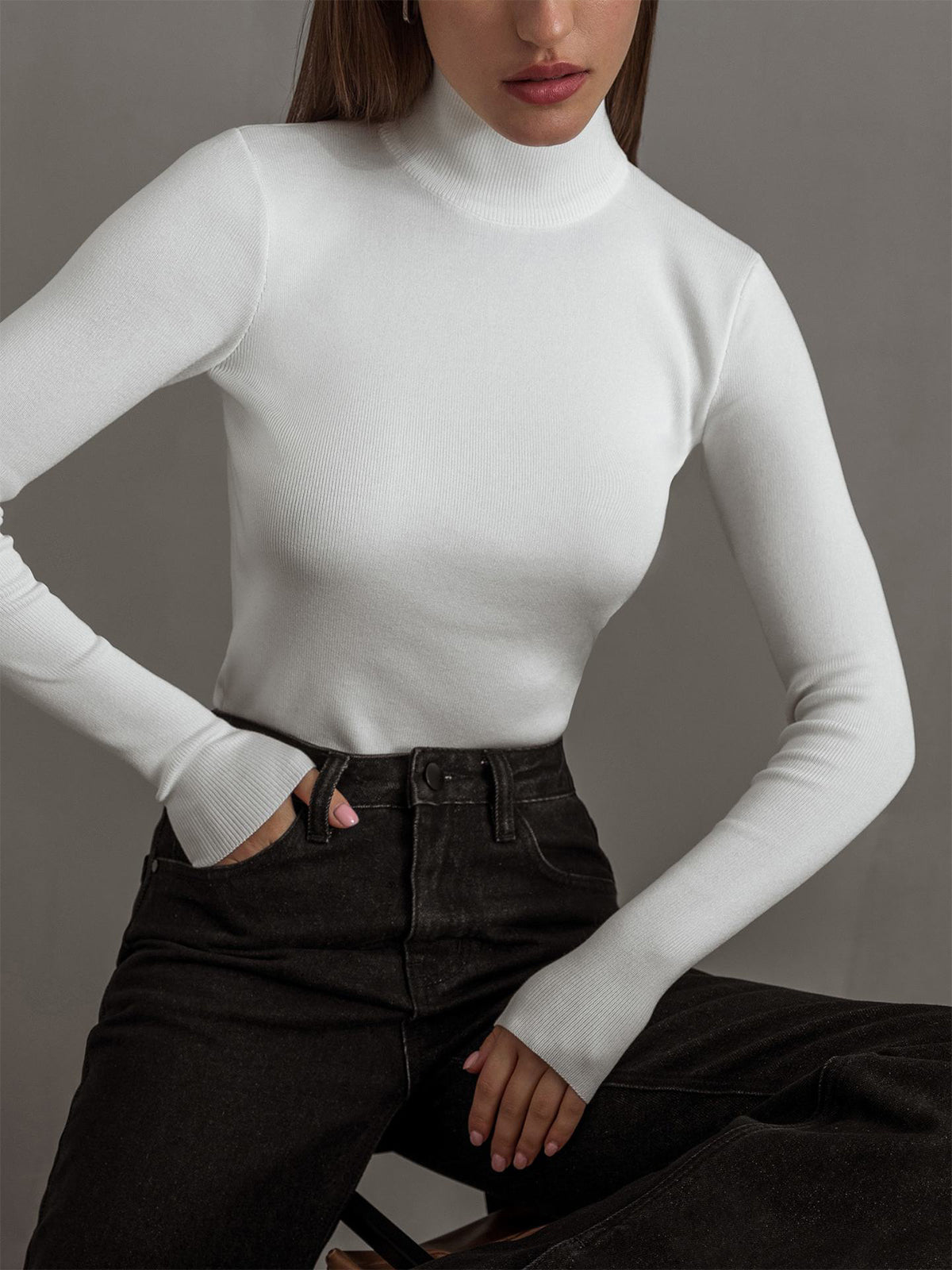 Maisie | Women’s Spring Comfortable Mock Neck Top
