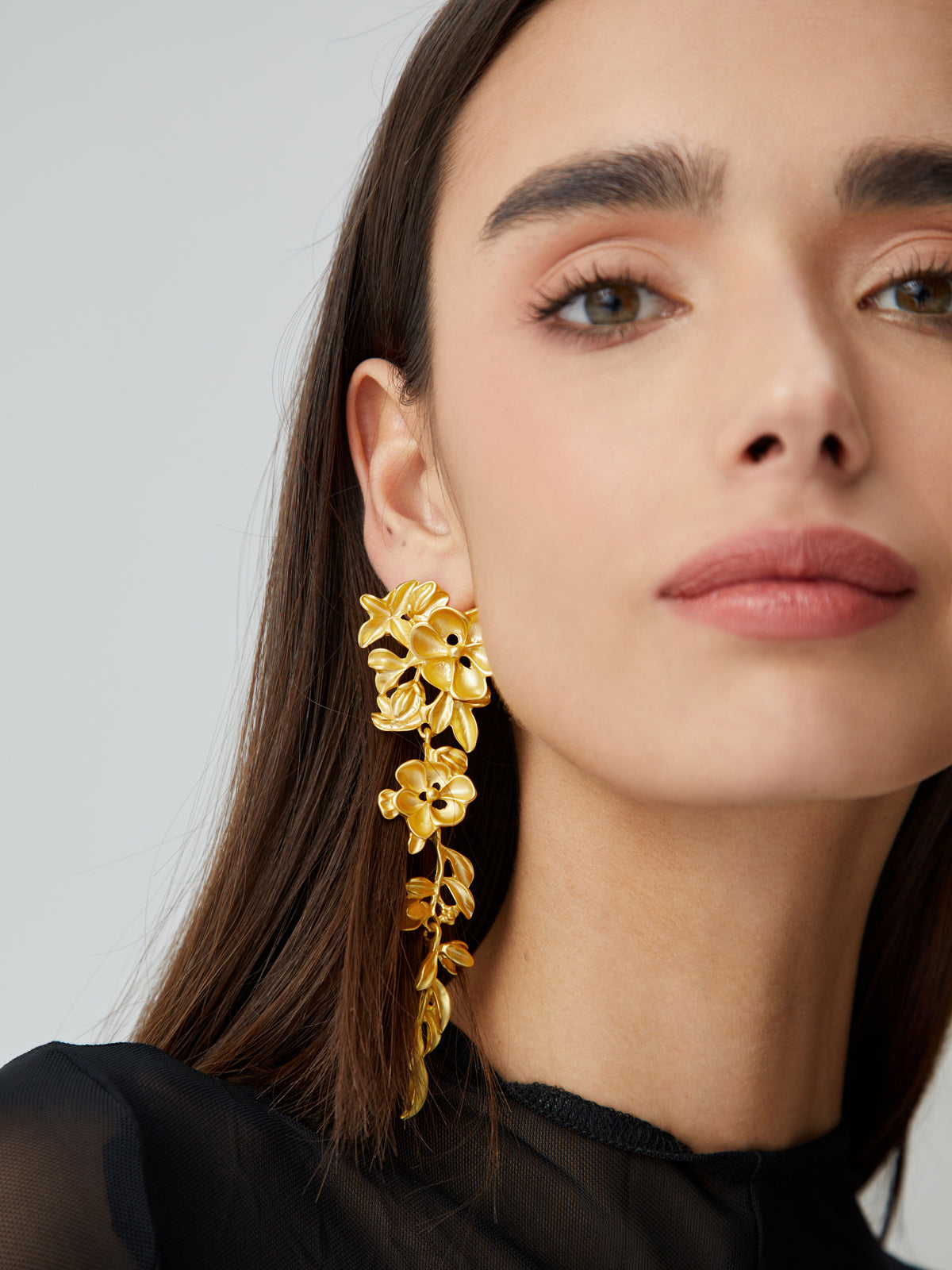 Liana | Floral Fringe Earrings