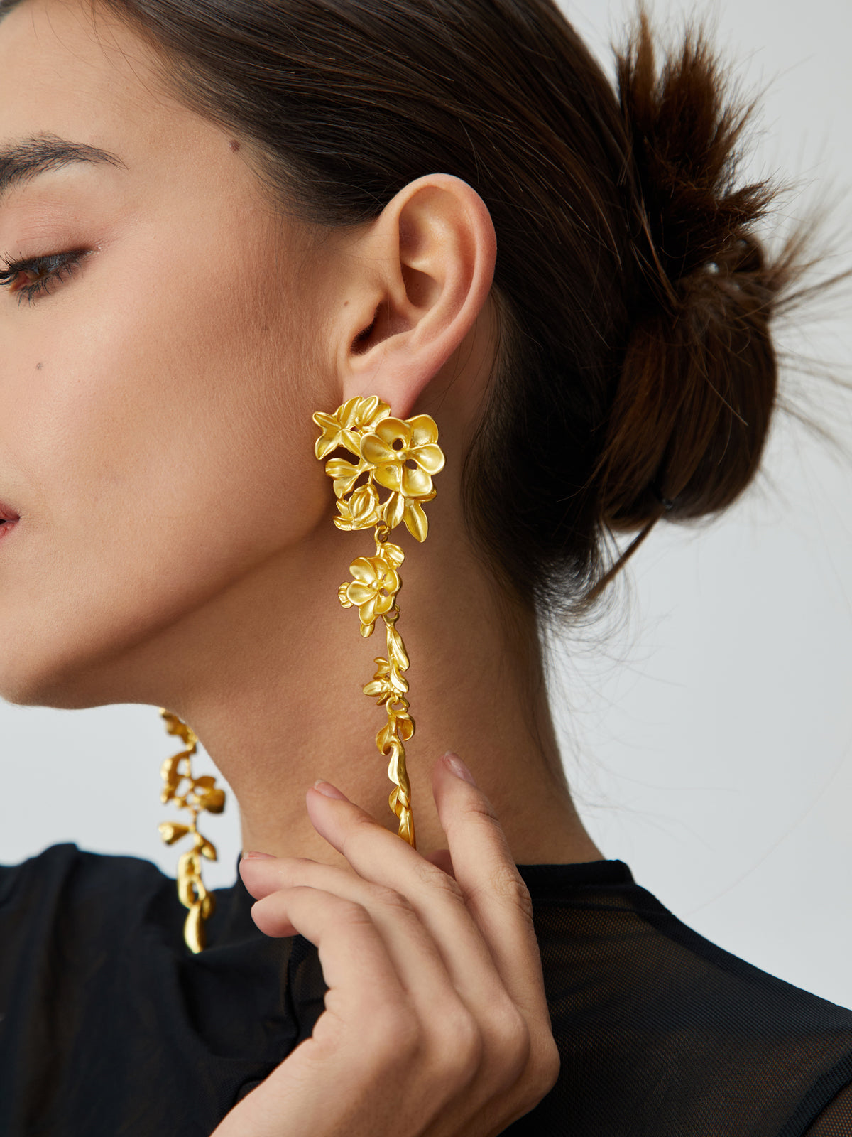 Liana | Floral Fringe Earrings